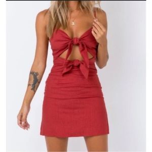 Princess Polly Cut Out Tie Front Dress